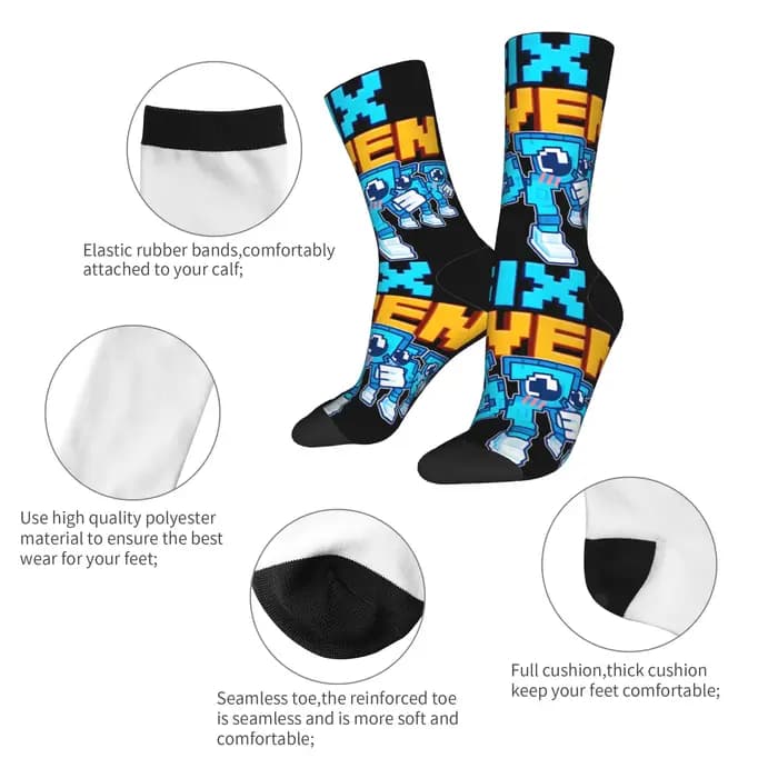 67 Six Seven drôle italien Brainrot enfants jeu Meme chaussettes automne