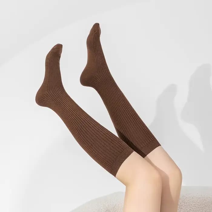 100% laine mérinos dames bas mode couleur unie tricoté Pile chaussettes