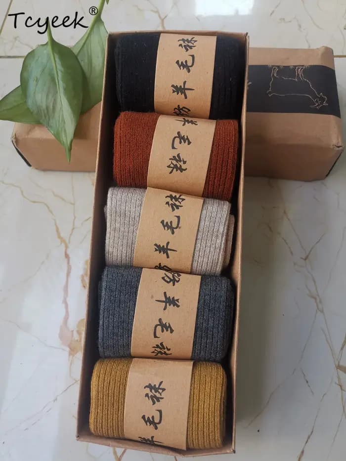 Haute qualité 100% cachemire laine chaussettes femmes hiver très chaud homme
