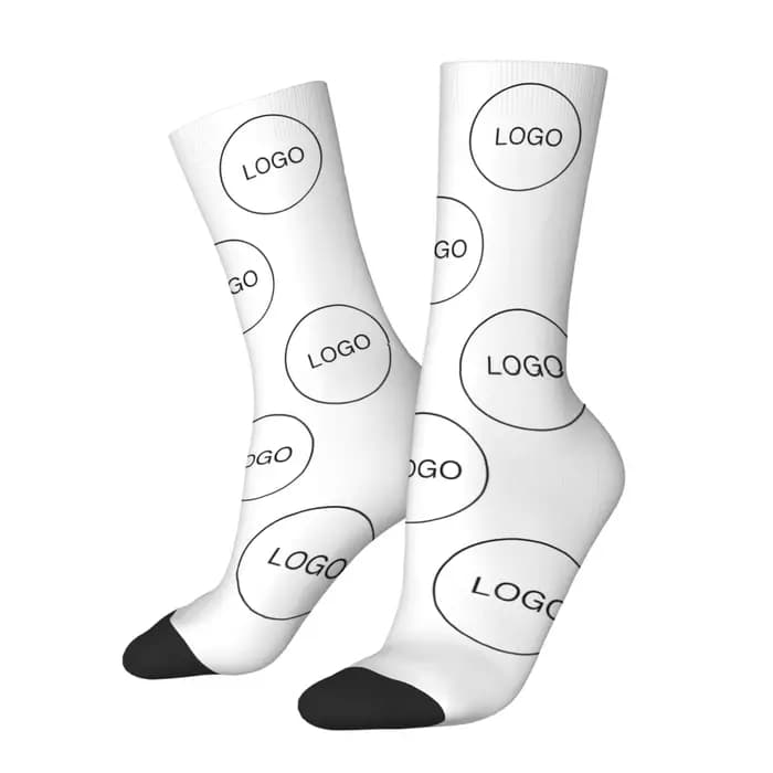 Chaussettes douces personnalisées avec logo et motif imprimé
