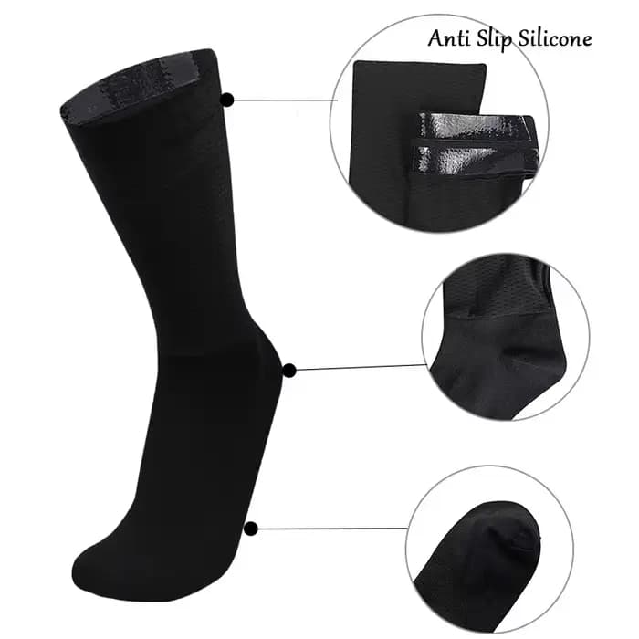 Aero silice nouveau Gel chaussettes d'été équipe de vélo antidérapant cyclisme respirant Pro course
