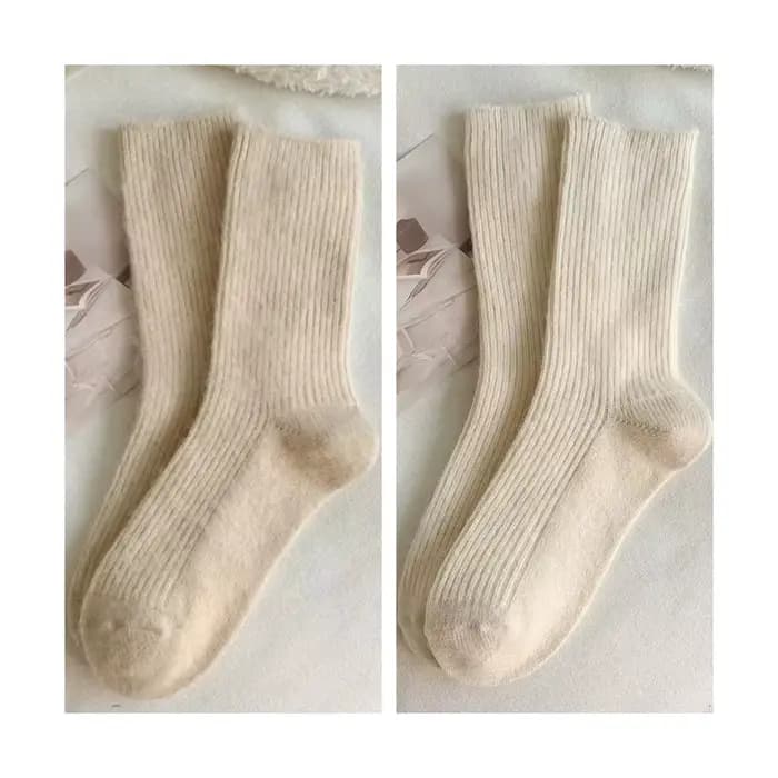 1/2 paires de chaussettes d'hiver en laine pour femmes