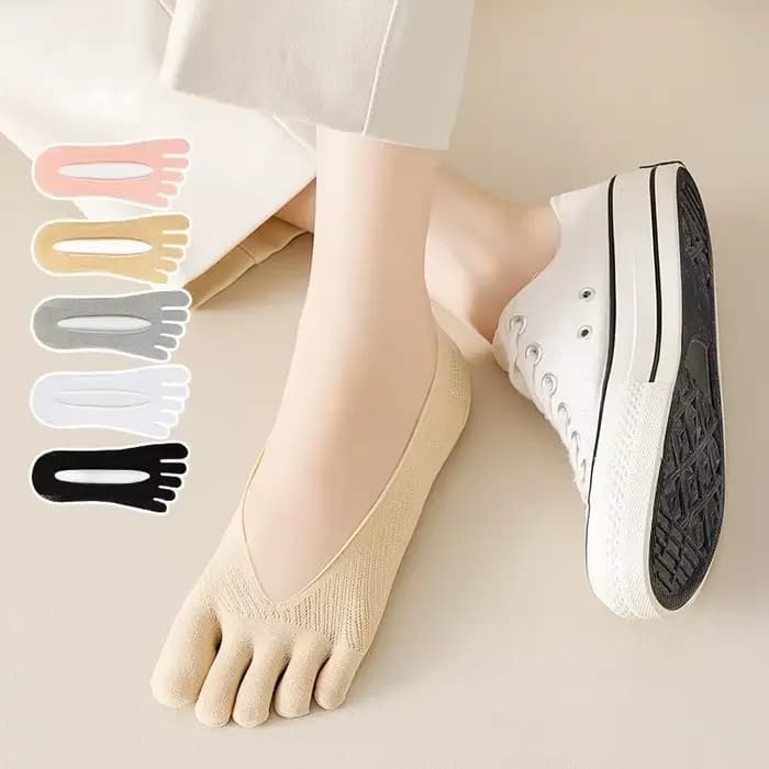 1/3/5 paires de chaussettes orthopédiques pour femmes, Design côtelé, coupe basse, soulagement des oignons, séparateur d'orteils à cinq doigts, EU 34-39