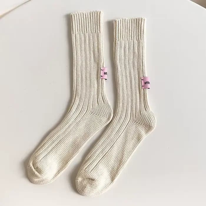 1 Paire de Chaussettes Tendance Épaisses Automne-Hiver