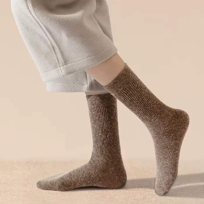 4 paires de chaussettes 100% laine pour femmes