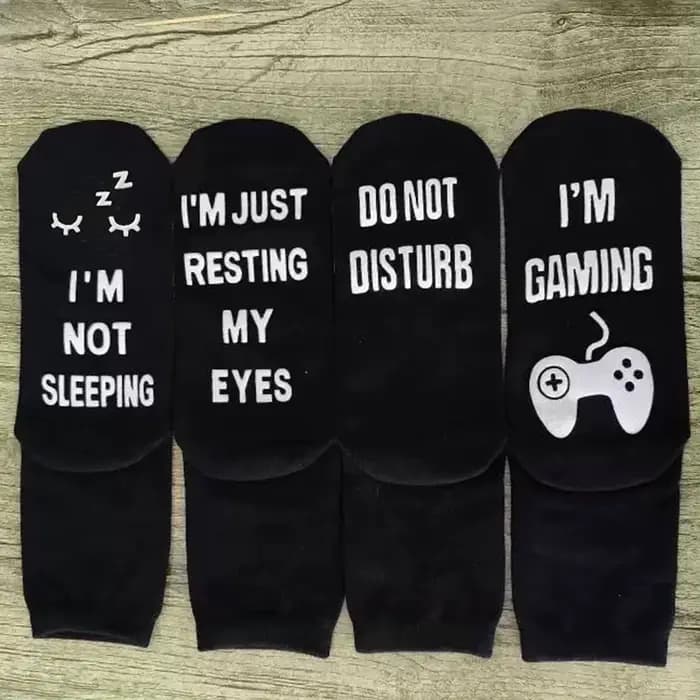 Hommes chaussettes drôles Harajuku Humor mot imprimé créatif Hip Hop rue Skateboard unisexe équipage coton silicone