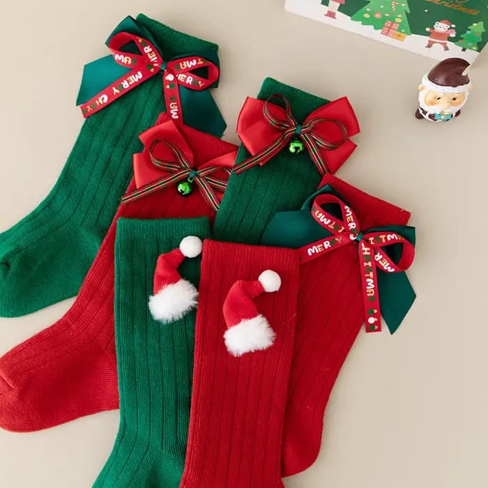 Chaussettes mi-mollet pour nouveau-né garçon et fille