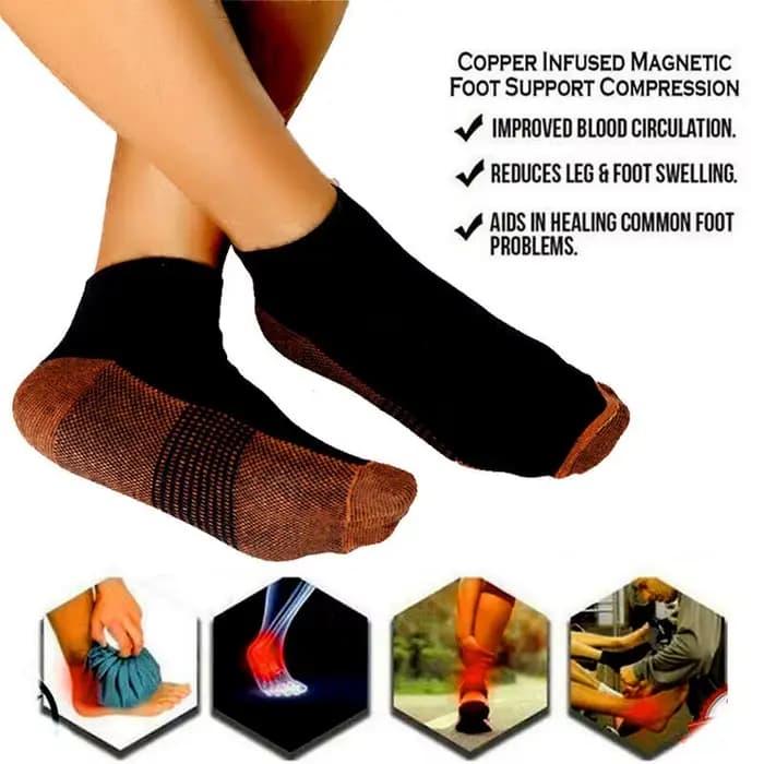 1 paire de chaussettes de Compression pour faïite plantaire