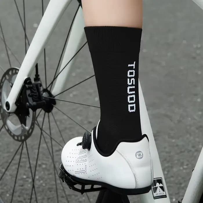 TOSUOD chaussettes de Sport respirant amorti Absorption des chocs cyclisme vtt vélo de route haute élastique pour hommes femmes
