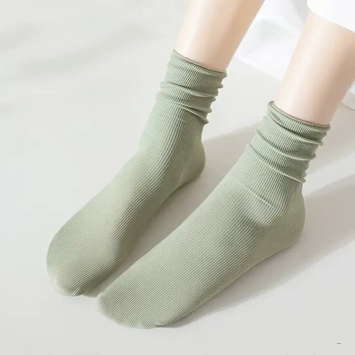 Ice InjSocks-Chaussettes d'été pour femmes, fines, respirantes, en nylon solide, décontractées, mode japonaise, tube long, 3 paires