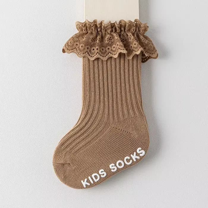 Chaussettes en coton peigné pour bébé fille de 0 à 12 mois