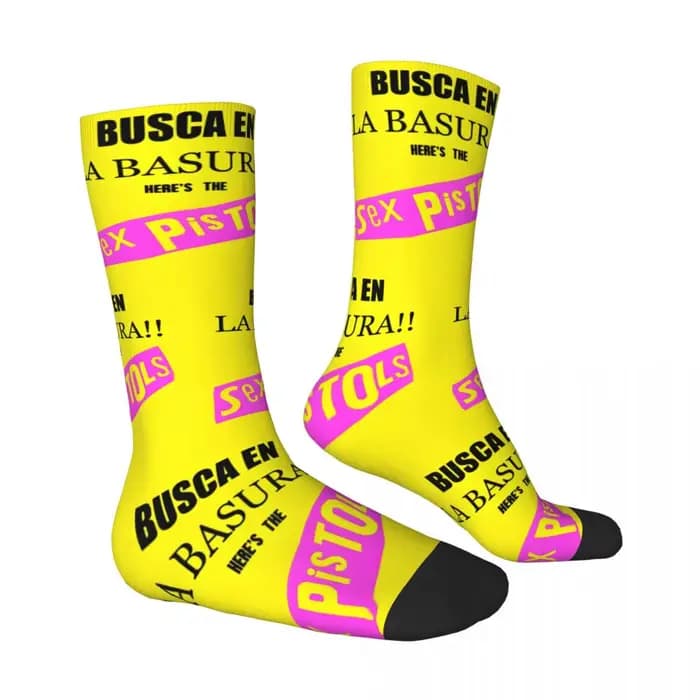 SP Punk Rock Band chaussettes bas gothiques automne anti-dérapant Couple