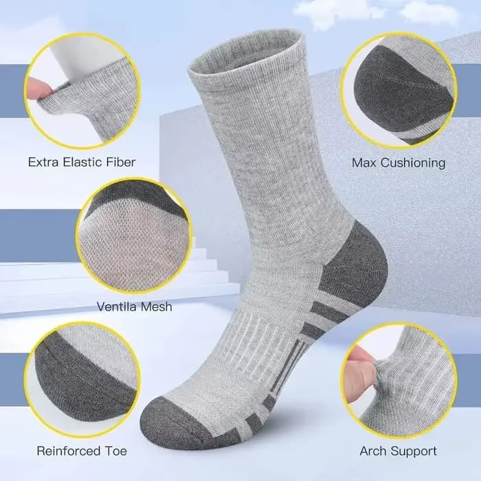 8 pièces-4 paires chaussettes de sport amorti respirant