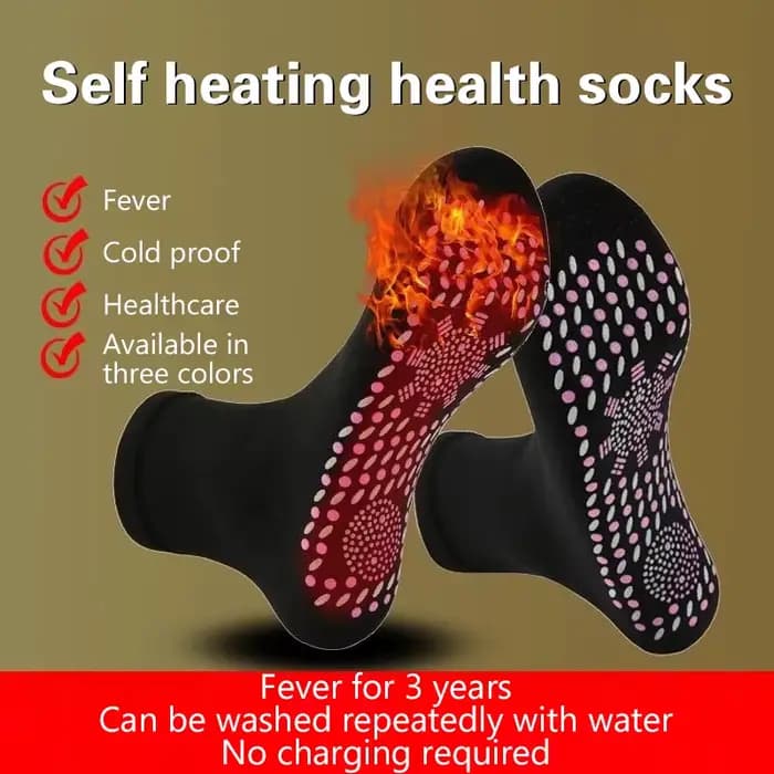 Tourmaline-Chaussettes auto-chauffantes
