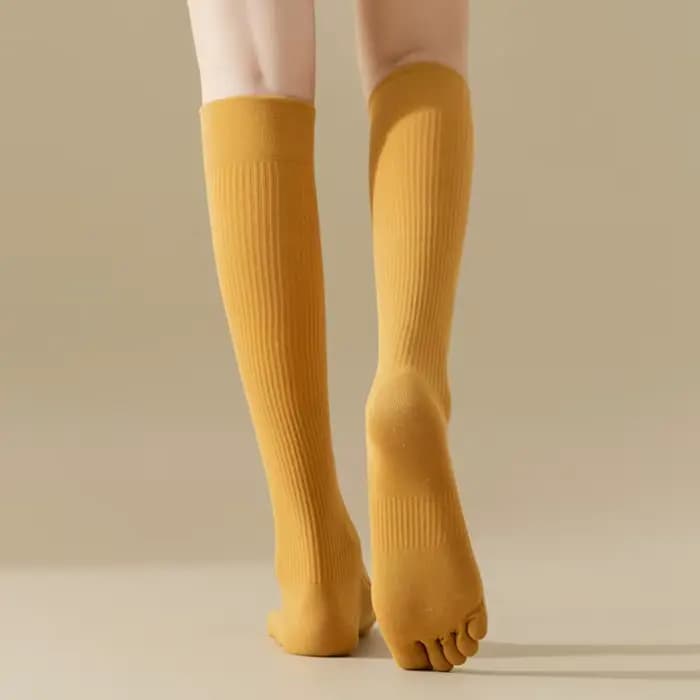 1 paire de chaussettes hautes en coton pour femmes