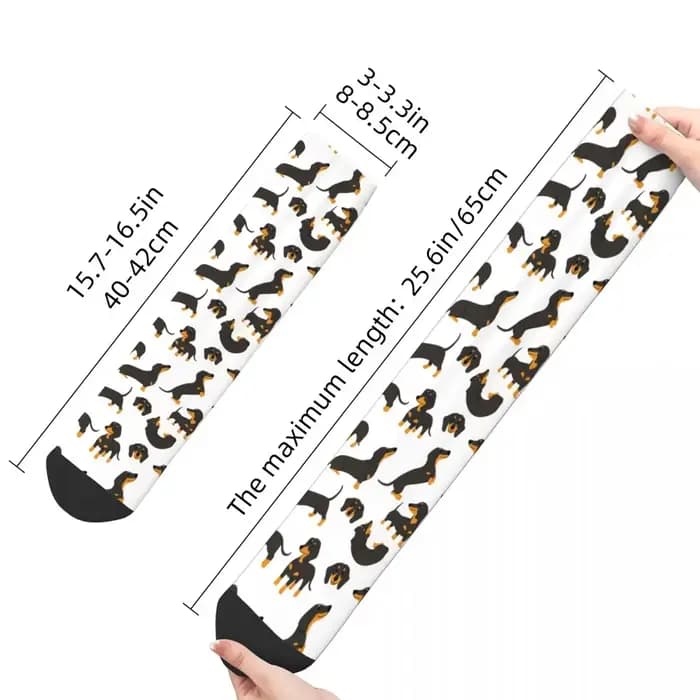 Heureux drôle hommes chaussettes décontracté teckel chaussette cadeau pour Animal chien amoureux Sport femmes bas printemps été automne hiver