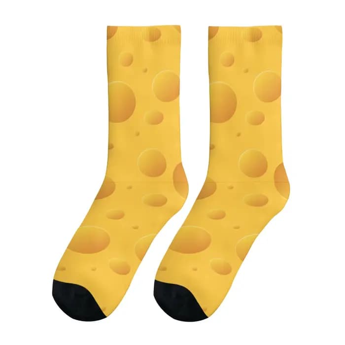 Chaussettes mi-mollet pour hommes à imprimé dessin animé mignon et amusant