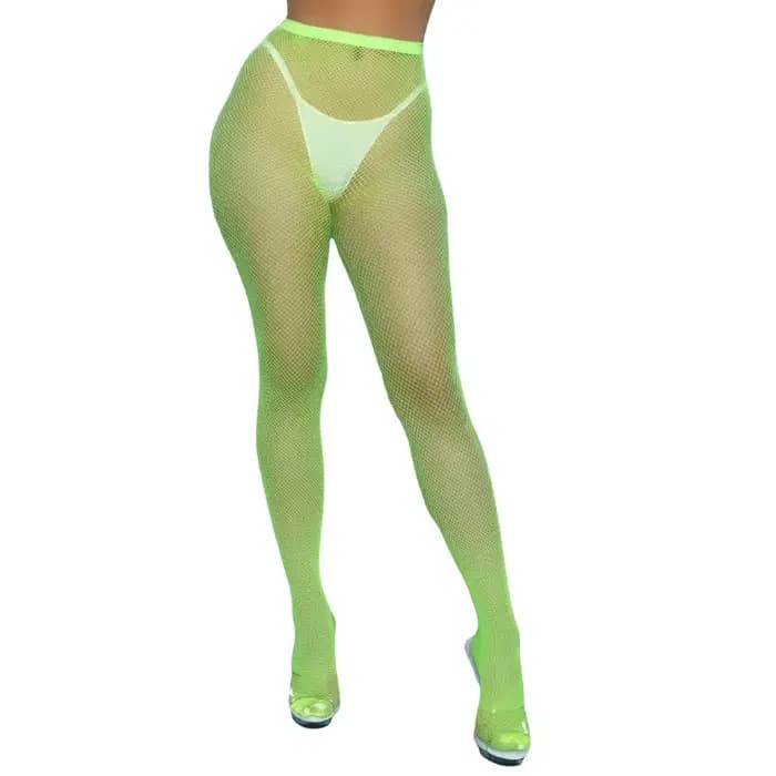 Petit collant résille pour femme, collants sexy, vêtements de club, rose, bleu ciel, vert, bas de cuisse, lingerie 7.0, offre spéciale