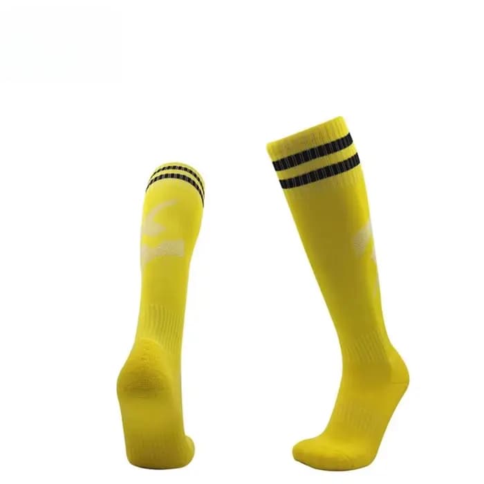 Chaussettes de football pour hommes et femmes chaussettes de football respirantes à rayures adaptées aux adolescents enfants chaussettes de sport de rugby en cours d'exécution