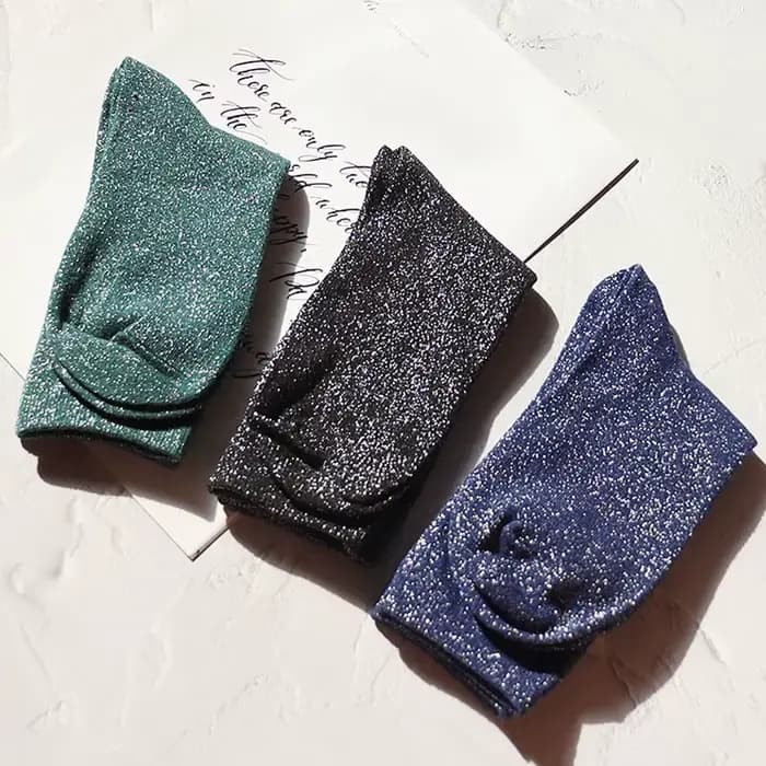 Chaussettes à paillettes couleur bonbon pour femmes
