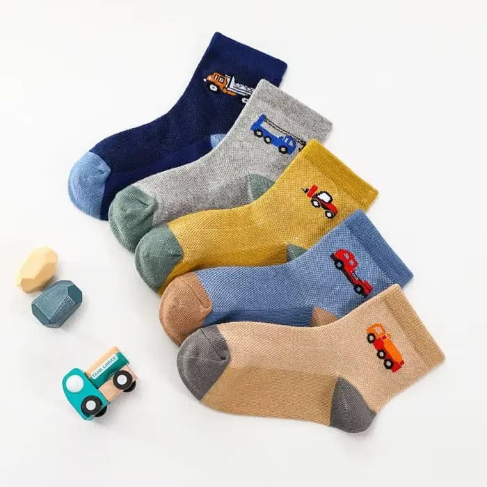 Chaussettes de sport respirantes en coton doux pour enfants