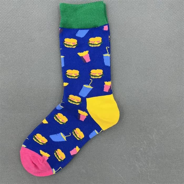Happy Socks Chaussette unisexe en coton peigné pour femme Cerise Fraise