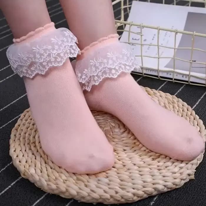Lolita – chaussettes en dentelle blanche pour femmes