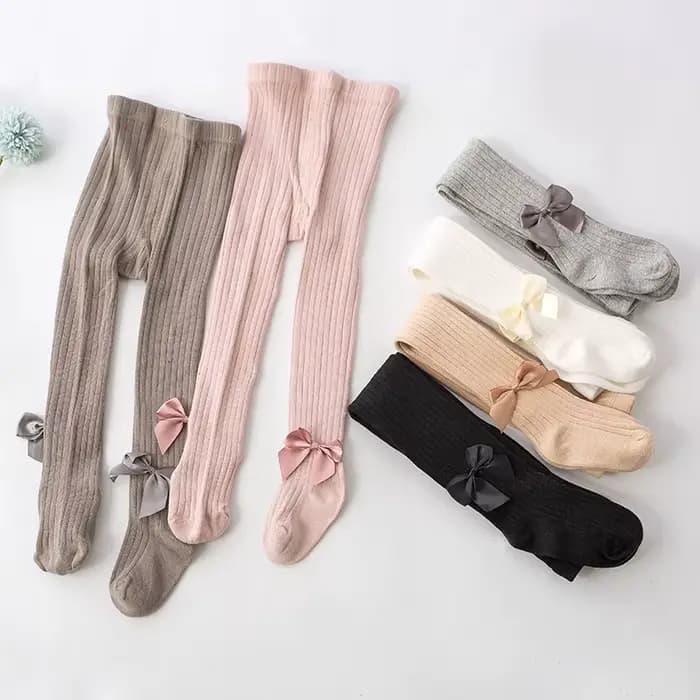Filles princesse mignon nœud papillon collants bébé enfants hiver coton plus chaud Kawaii