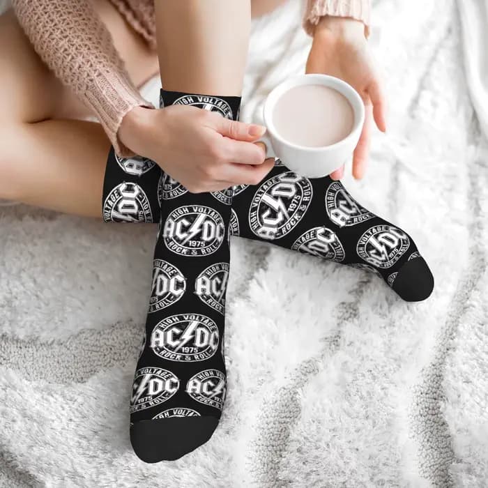 Chaussettes toutes saisons rétro Rock AC DC