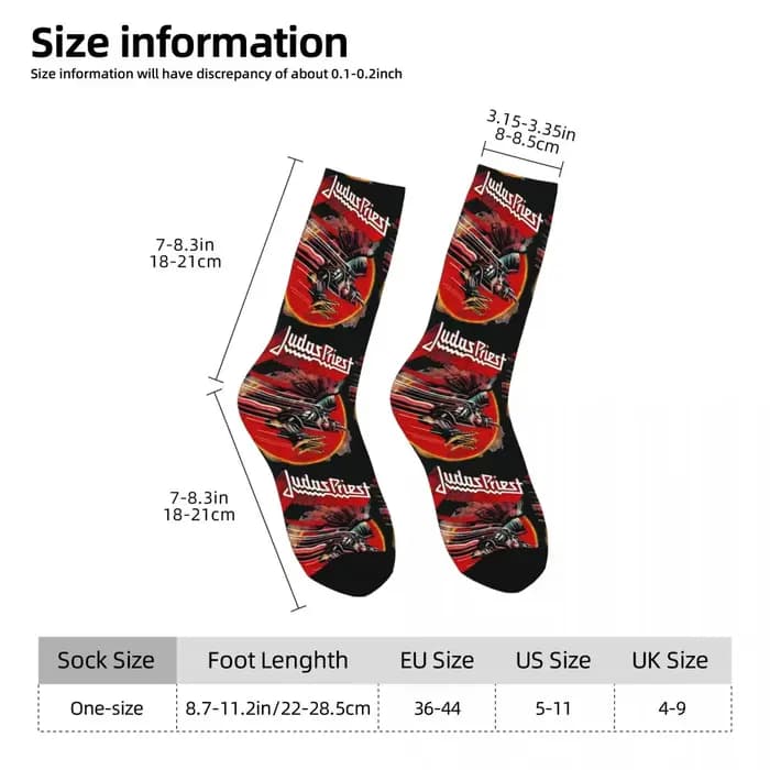 Judas Priest Band Hip Hop chaussettes bas tendance hommes moyen doux course