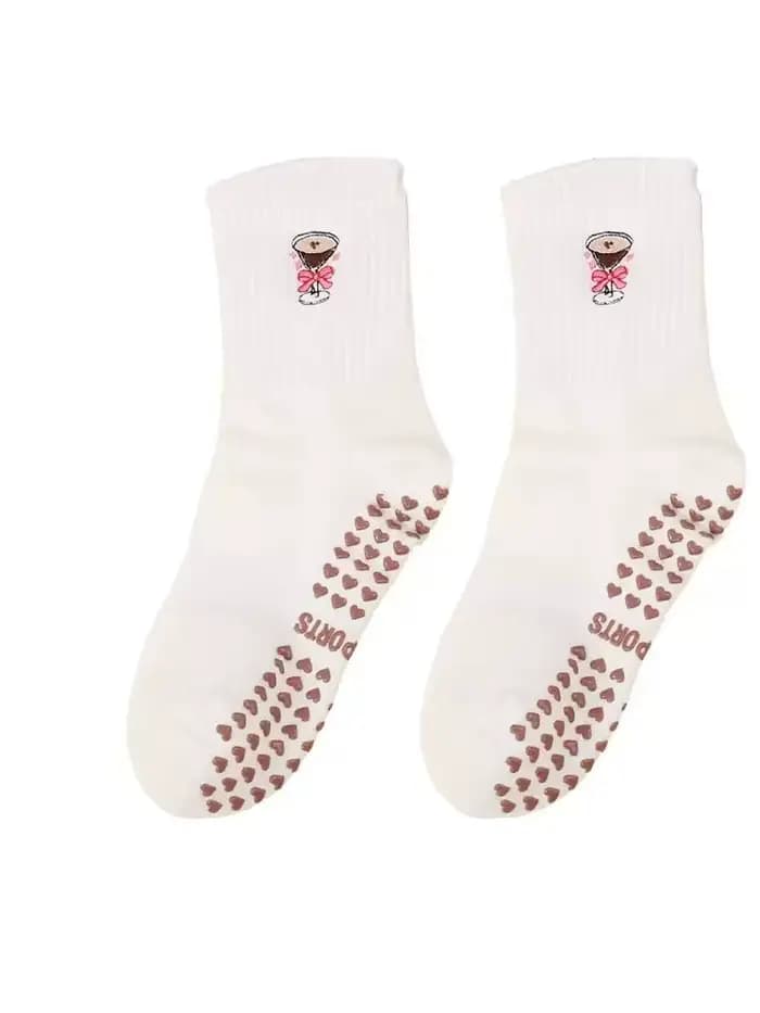 Chaussettes de yoga pour femmes 35-40 en coton