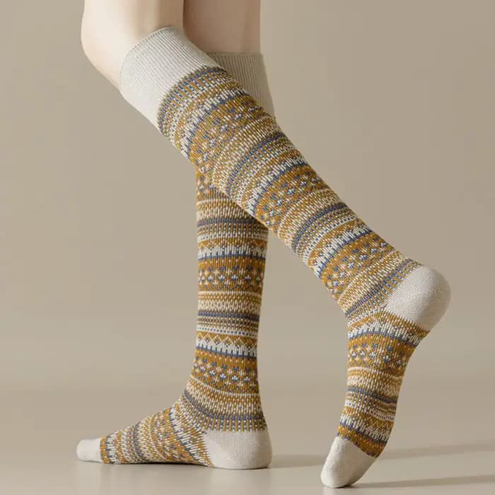 Chaussettes femmes moyen et haut Tube mollet et genou