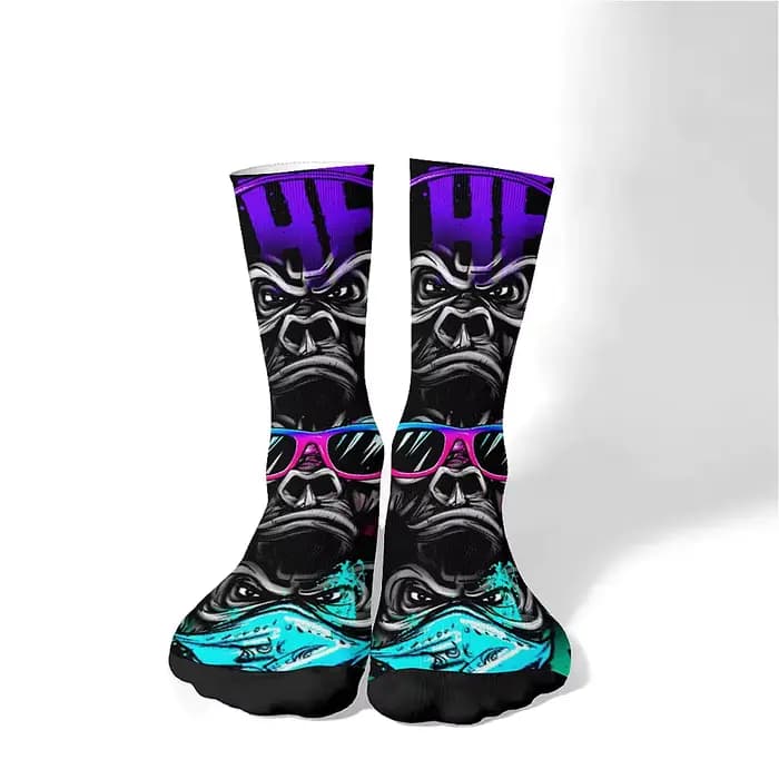Chaussettes de style hip-hop rétro amusantes pour hommes