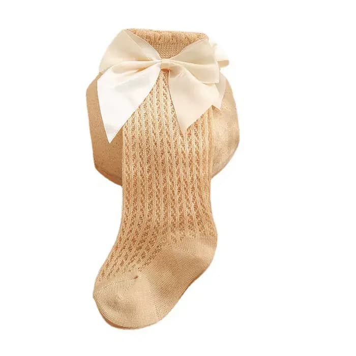 Chaussettes d'été pour bébé, mignonnes, à gros nœud, hautes aux genoux, pour enfants, garçons et filles, nouveau-né, chaussettes en coton, accessoire pour bébé
