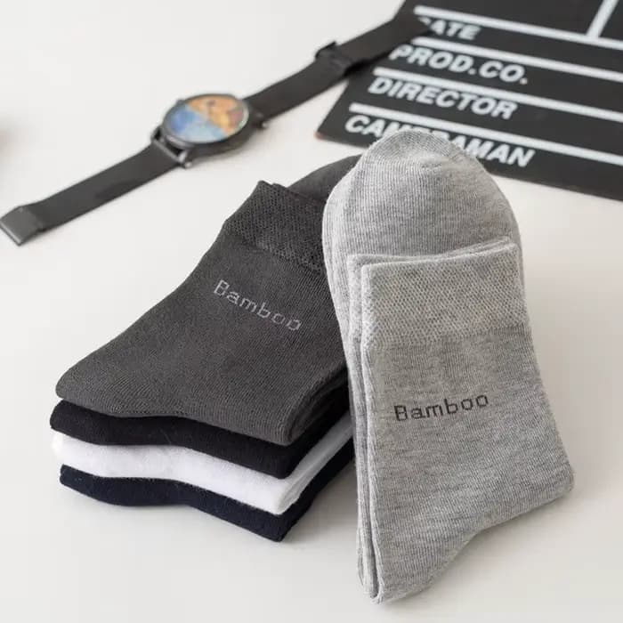 10 paires de chaussettes en Fiber de bambou pour hommes