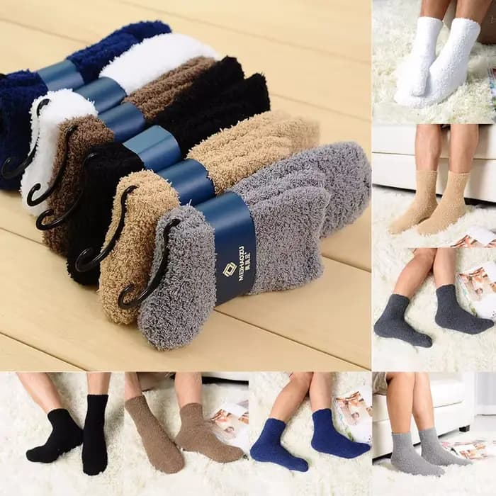Chaussettes épaisses unisexes en cachemire pour hommes et femmes