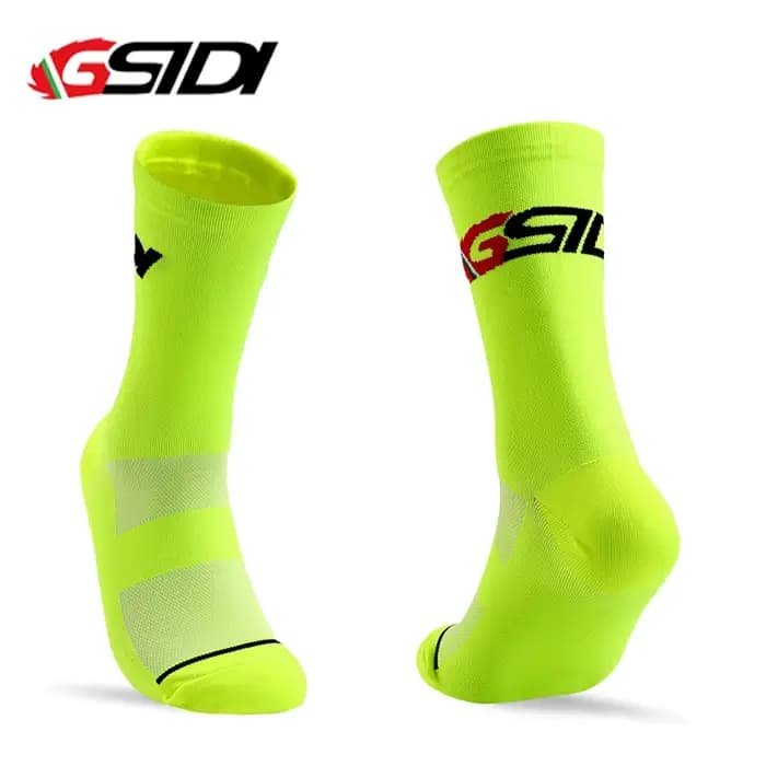 Gsidi nouvelles chaussettes de cyclisme haute qualité Compression hommes vélo en plein air femmes course sport
