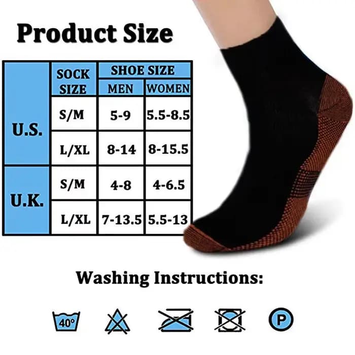 1 paire de chaussettes de Compression pour faïite plantaire