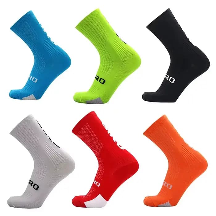 Chaussettes de cyclisme d'extérieur, chaussettes de sport en coton respirantes et absorbant la transpiration, pour le basketball, la course à pied, la randonnée, le vélo, pour hommes et femmes