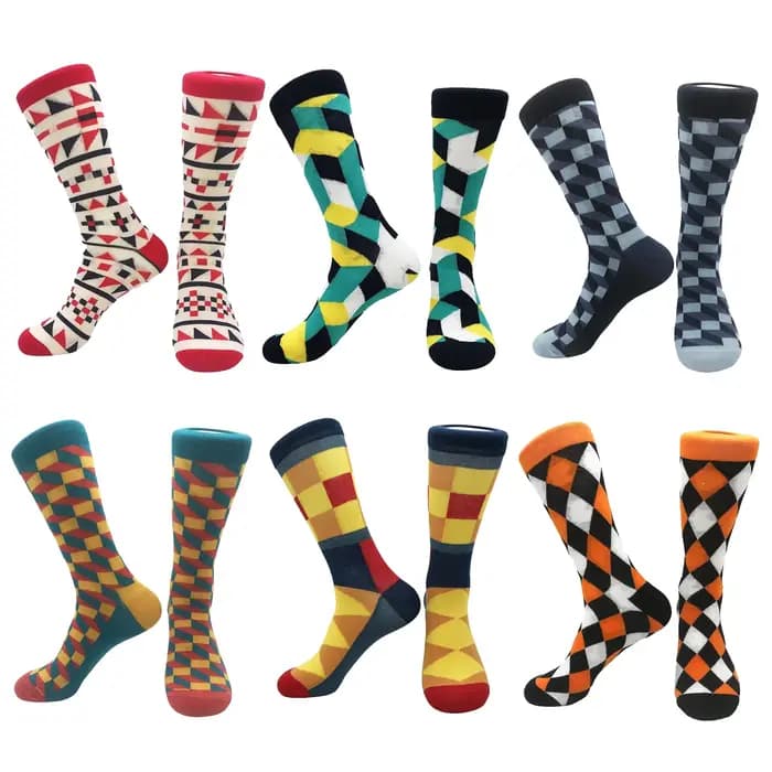 Chaussettes Tridimensionnelles Amusantes en Coton Peigné pour Homme