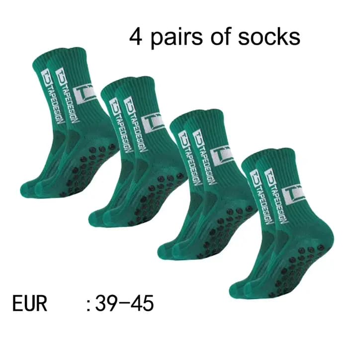 4 paires de nouvelles chaussettes de football collées à tube central TC pour l'entraînement sportif et la compétition