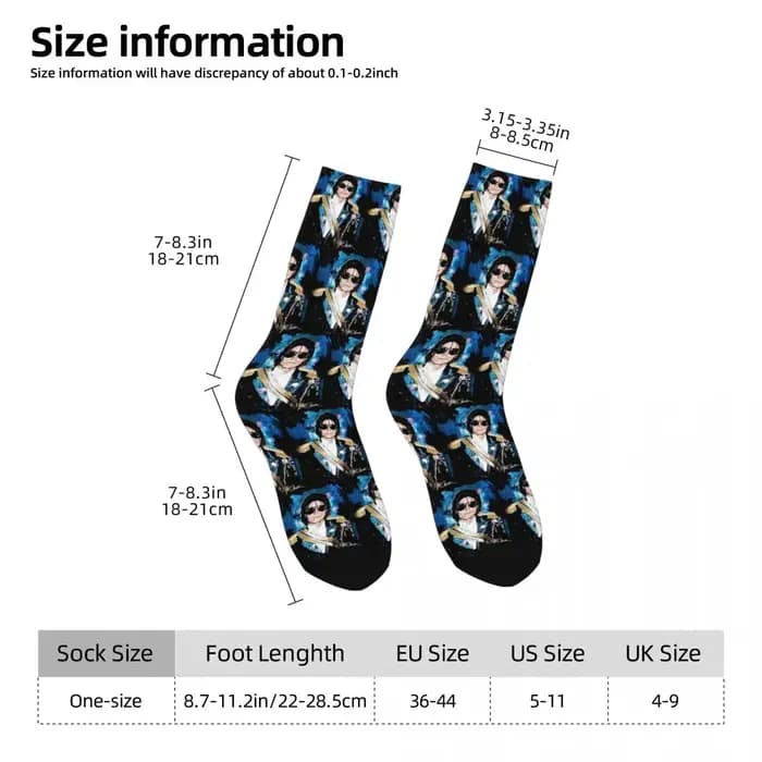Michael 1984 Grammys Jackson Pop Art Portrait chaussettes Harajuku bas toutes saisons