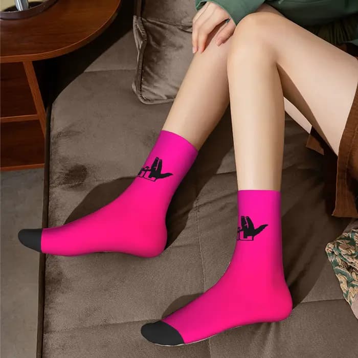 Personnalisé Cool J-Juls chaussettes femmes hommes chaud impression 3D chanteur français sport basket-ball