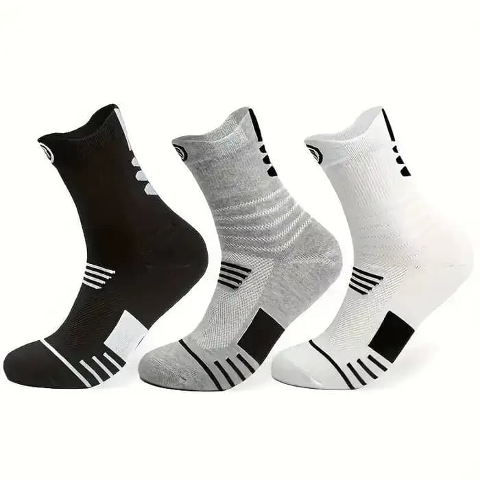 3/1 paires de chaussettes pour hommes, coupe confortable, amortissantes, sportives, chaussettes de cheville, adaptées aux sports de plein air en automne et en hiver à la maison