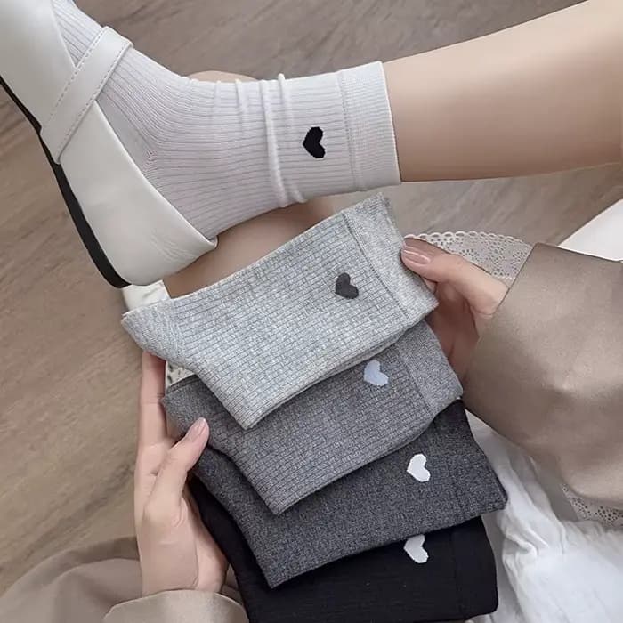 Chaussettes de mode pour femmes automne nouveau Simpel couleur classique blanc
