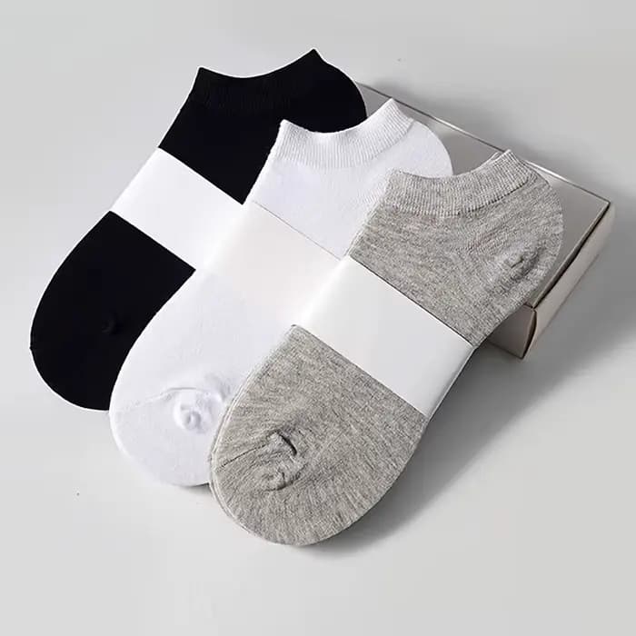 3/5/10PC unisexe décontracté couleur unie bateau chaussettes mince respirant confortable Anti odeur absorbant la sueur