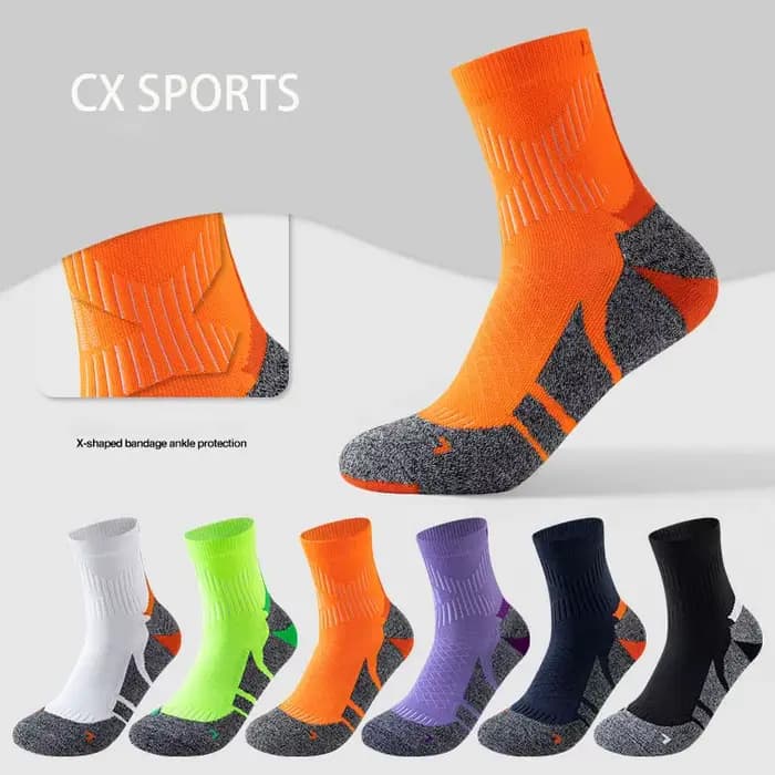 Nouveau professionnel Marathon course chaussette hommes femmes sport Fitness cheville épaissi rembourré Tube court coupe basse bateau cheville chaussettes