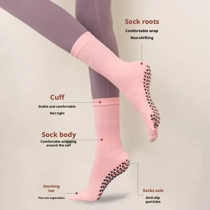 Chaussettes de yoga antidérapantes pour femmes