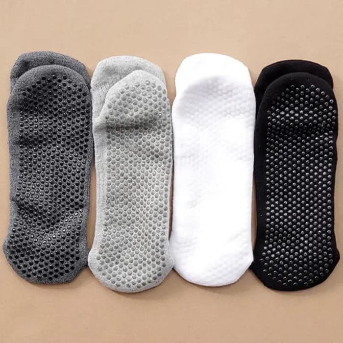 3 paires de chaussettes antidérapantes élastiques, en coton, respirantes, de Sport, pour hommes et femmes, Trampoline, éducation précoce, Yoga, course à pied, grande taille EU35-50