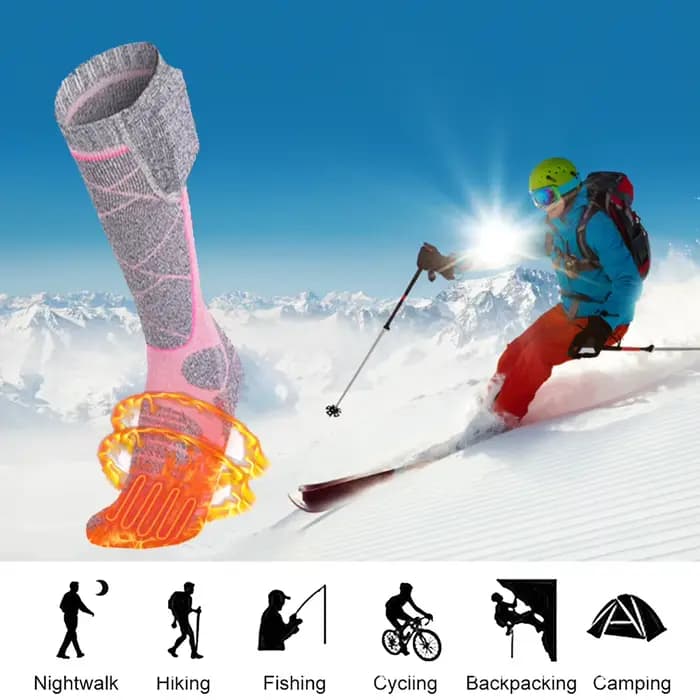 Chaussettes chauffantes électriques 3 modes réglables